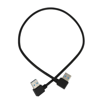 USB 3.0 Typ Muža 90 Stupňov Doľava Zahnutá Doprava Šikmého Predlžovací Kábel Rovno Spojenie 0,5 M DO 1,5 FT
