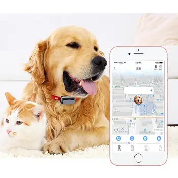 Mini Pet Real-time Sledovanie Golier IP67 Vodotesný GPS a-gps LBS Wifi Tracker pre Sledovanie Locator Pes, Mačka Nájsť Prístroj