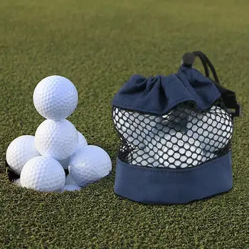Golf Ball Bag Golf Tees Vaku Oka Nylon Golf Loptu Držiteľ Golf Tees Taška Veľké Kapacity, Skladovacie Puzdro Taška S Naťahovacou Šnúrou A Klip