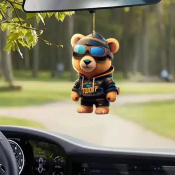 Medveď Auto Prívesok Roztomilý Medveď Auto Prívesok Ozdoby Na Spätné Zrkadlo Bezpečné Niesť Auto Prívesok Príslušenstvo Opakovane Ľahký Auto