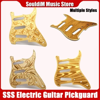1Pcs Basewood Geometrický Vzor SSS Gitara Pickguard Scratchplate Náhradné