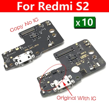 10Pcs/Veľa, Pôvodný Pre Redmi S2 Dock Konektor Micro USB Nabíjačka Nabíja Rada Port Flex Kábel Telefónnej Náhradný Telefón