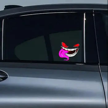 Úsmev Démon Auto Nálepky Dekoratívne Reflexná s Úsmevom Demon Zuby Okno Držať Auto Exteriérová Výzdoba Pre RV Mini Van Sedan SUV