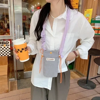 Nový Japonský menčester crossbody mobilný telefón taška Crossbody ramenní taška pre ženy chôdza mini skladovanie taška