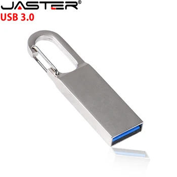 JASTER vysokorýchlostné USB 3.0 Flash Disky 128 GB Mini Kovové Memory Stick 64 GB Voľného Vlastné Logo Pero Disk 32GB Strieborná USB kľúč 16GB